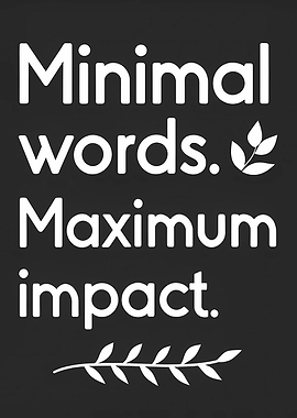 Minimal Words, Maximum Impact Text Art