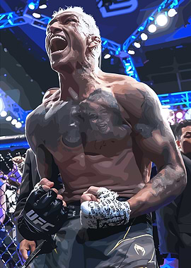 Charles Oliveira MMA Fighter Celebration