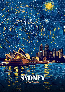 Sydney Opera House Starry Night