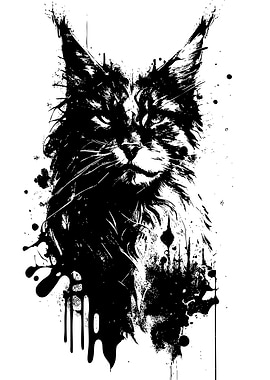 Black and White Cat Portrait