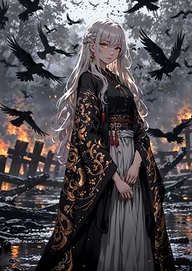 Raven Maiden in Burning City