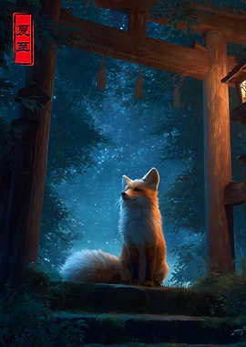 Fox at Torii Gate