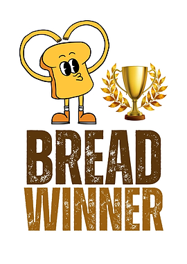 Bread Winner Cartoon with Trophy