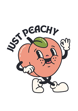 Just Peachy Cartoon Character Illustration