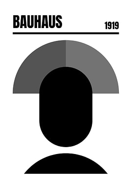 Bauhaus Minimalist Portrait 1919