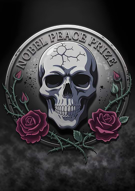 Nobel Peace Prize Skull and Roses