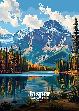 Jasper National Park Canada Landscape Art