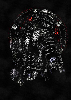 Skull Made of Letters