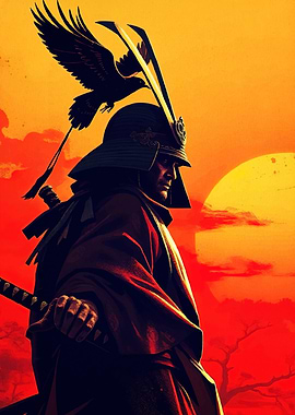 Samurai Warrior Sunset