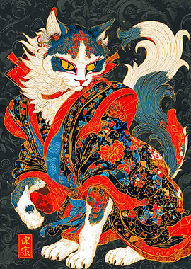 Cat in Kimono
