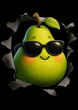Cool Pear with Sunglasses