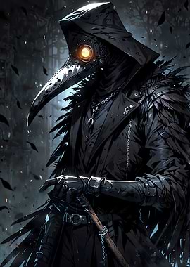 Plague Doctor with Glowing Eye