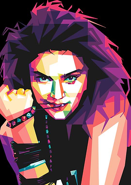 Colorful Portrait of a Madona