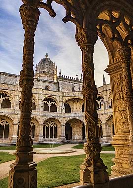 Jeronimos Monastery Cloister, Lisbon, Portugal