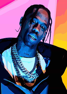 Travis Scott Pop Art Portrait
