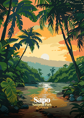 Sapo National Park, Liberia Illustration
