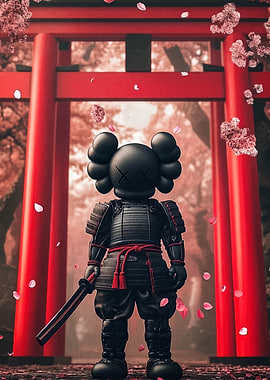 Kaws Samurai with Torii Gate