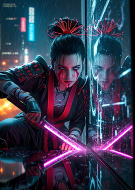 Cyberpunk Samurai Girl