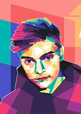 Colorful Pop Art Portrait of a Martin Garrix