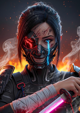 Cyberpunk Samurai Girl