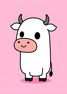 Cute Pink Cow