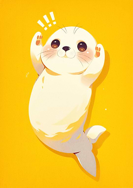 Cute Seal Cartoon Animal