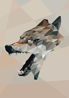 Geometric Wolf Head
