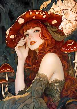 Mushroom Girl Portrait