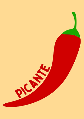 Picante Red Chili Pepper Illustration