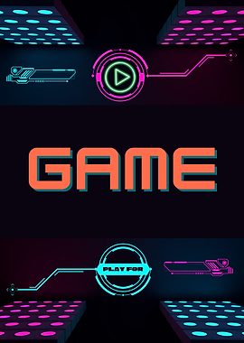 Neon Game Interface Design