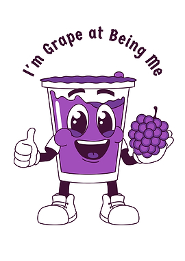 Grape Juice Cartoon Character