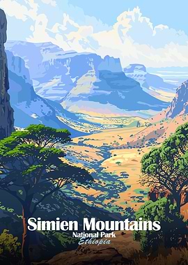 Simien Mountains National Park Ethiopia Poster