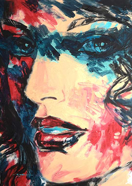 Abstract Portrait Painting of a Woman