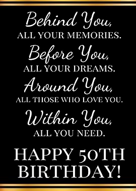 Happy 50th Birthday Inspirational Quote