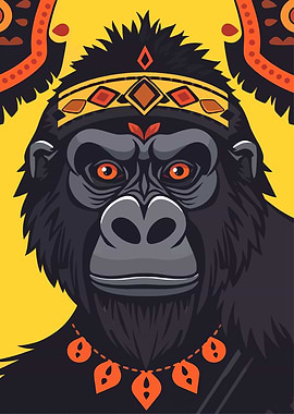 Ornate Gorilla Portrait