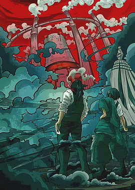 Fire Industrial Landscape