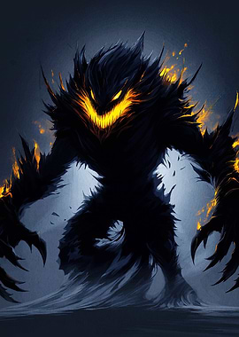 Fiery Dark Monster
