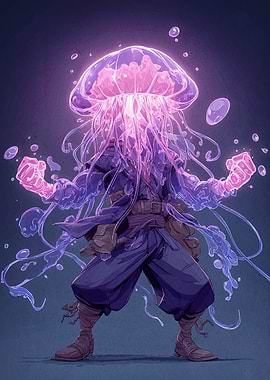 Jellyfish Head Character