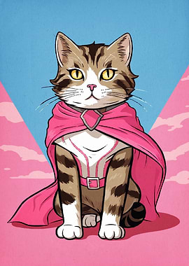 Super Cat Hero Cartoon