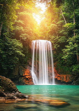 Erawan Waterfall in Thailand