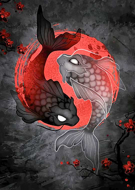 Yin Yang Koi Fish