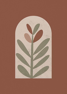 Boho Terracotta Plant Art