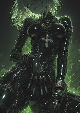 Anime Girl in Latex Suit