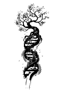 DNA Tree of Life Illustration