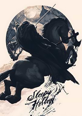 Sleepy Hollow Headless Horseman Illustration