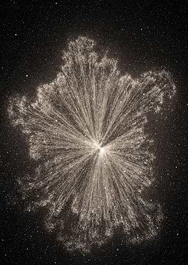 Exploding Star in Starry Sky
