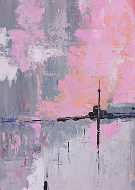 Pink Harbor Reflections