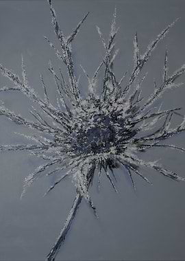 Abstract Thistle Painting