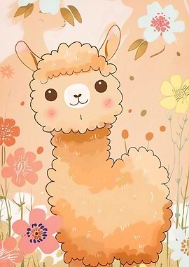 Cute Llama Flowers