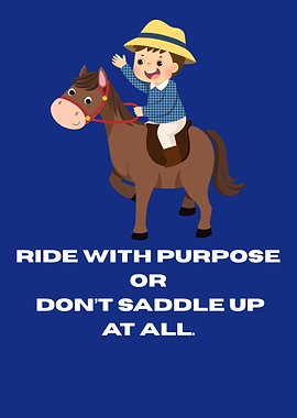 Ride with Purpose Cartoon Illustration